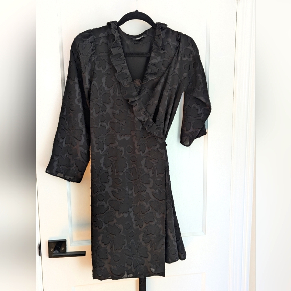 Black Madewell Wrap Dress Size L